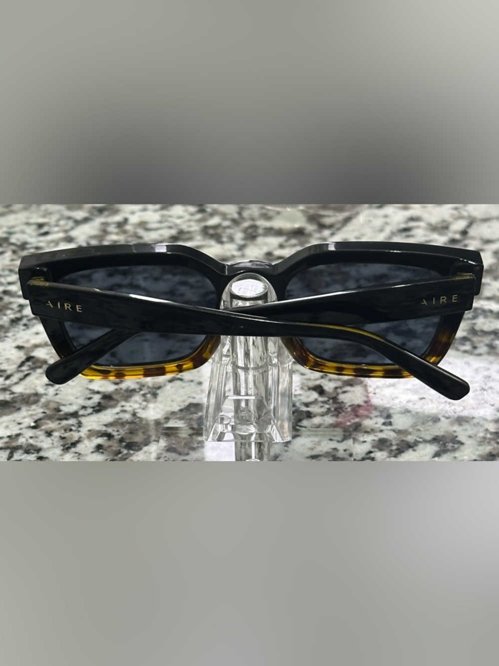 Aire Tortoise and Black Square Frame Sunglasses - Picture 2 of 4